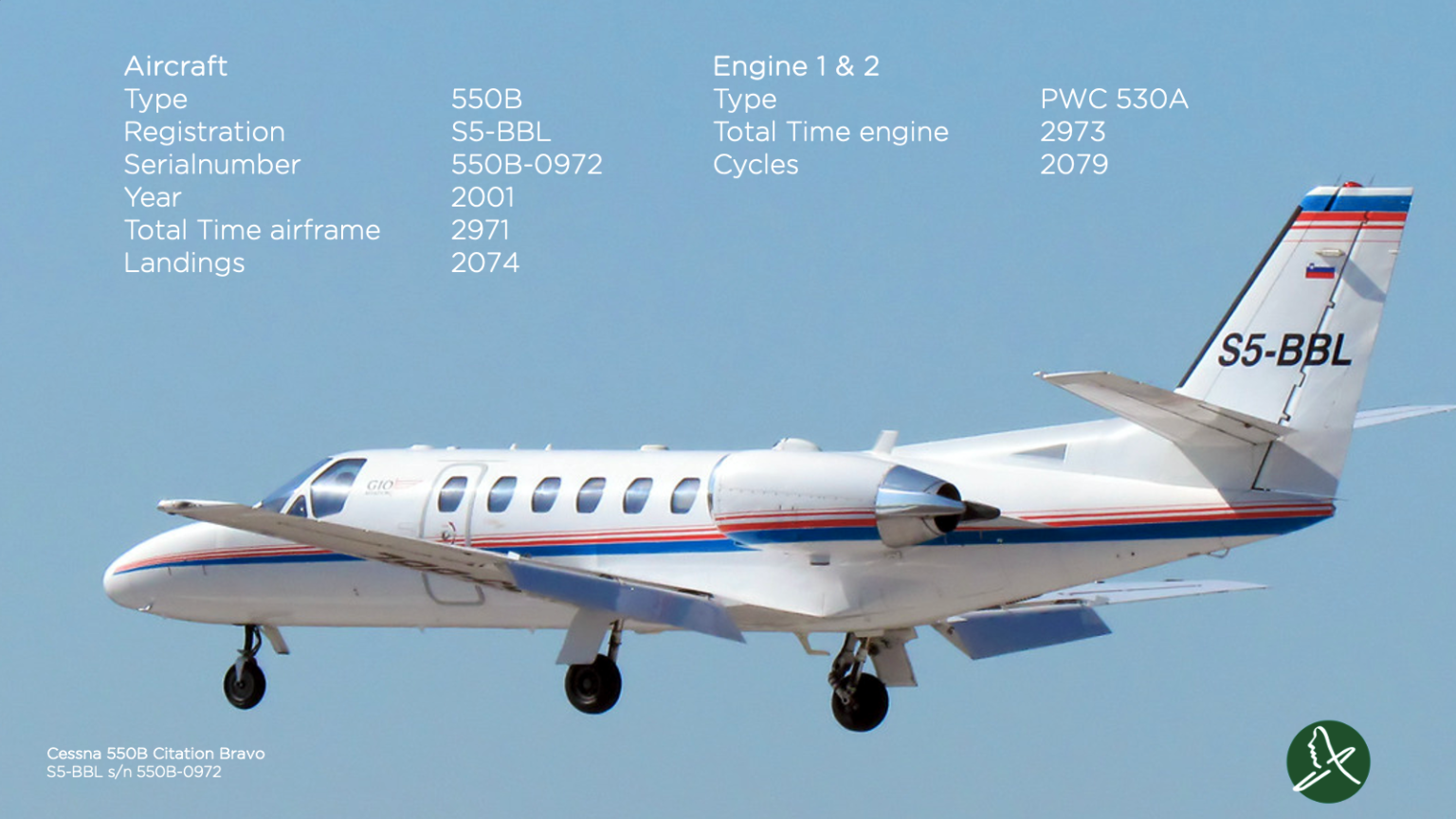 Cessna 550B Citation Bravo Fly Aeolus